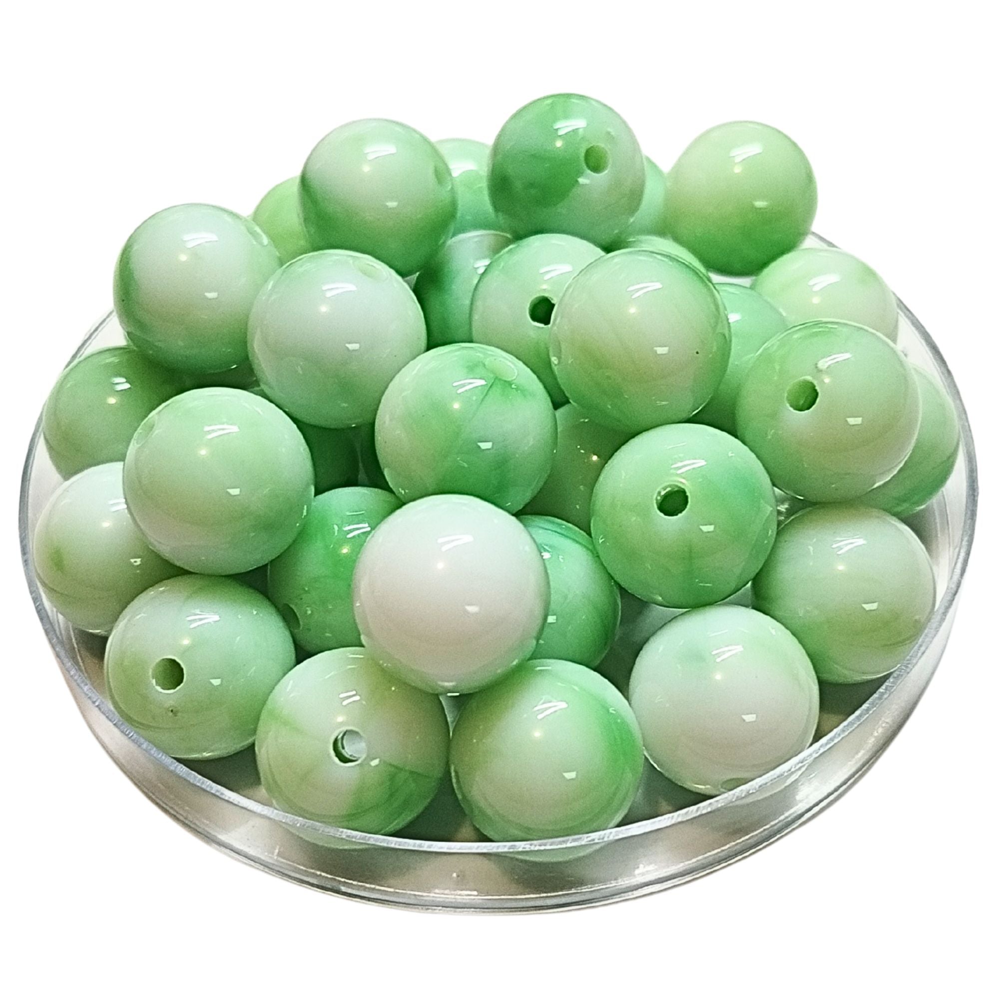 ARTSHOP 248 Jade boules acryliques 16 mm x15 marbré