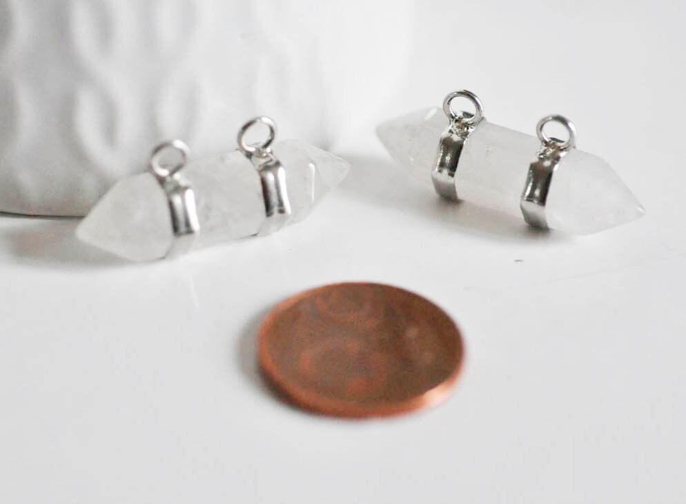Gingerlily Pendentifs DIY Pointe cristal G2303 pendentif 32mm argent
