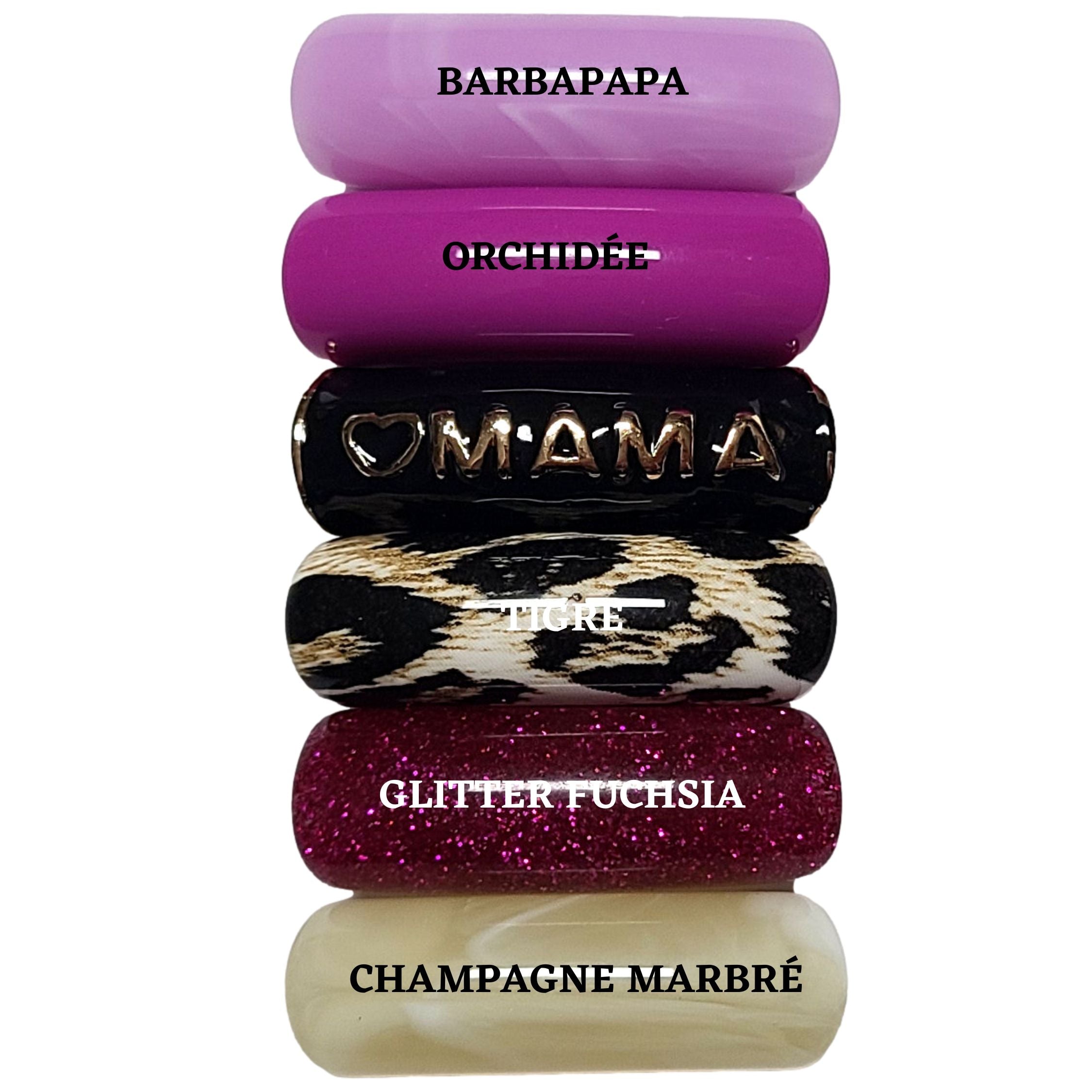 ARTSHOP Camaieux 153 lot 6 tubes perle rose MAMA 12MM