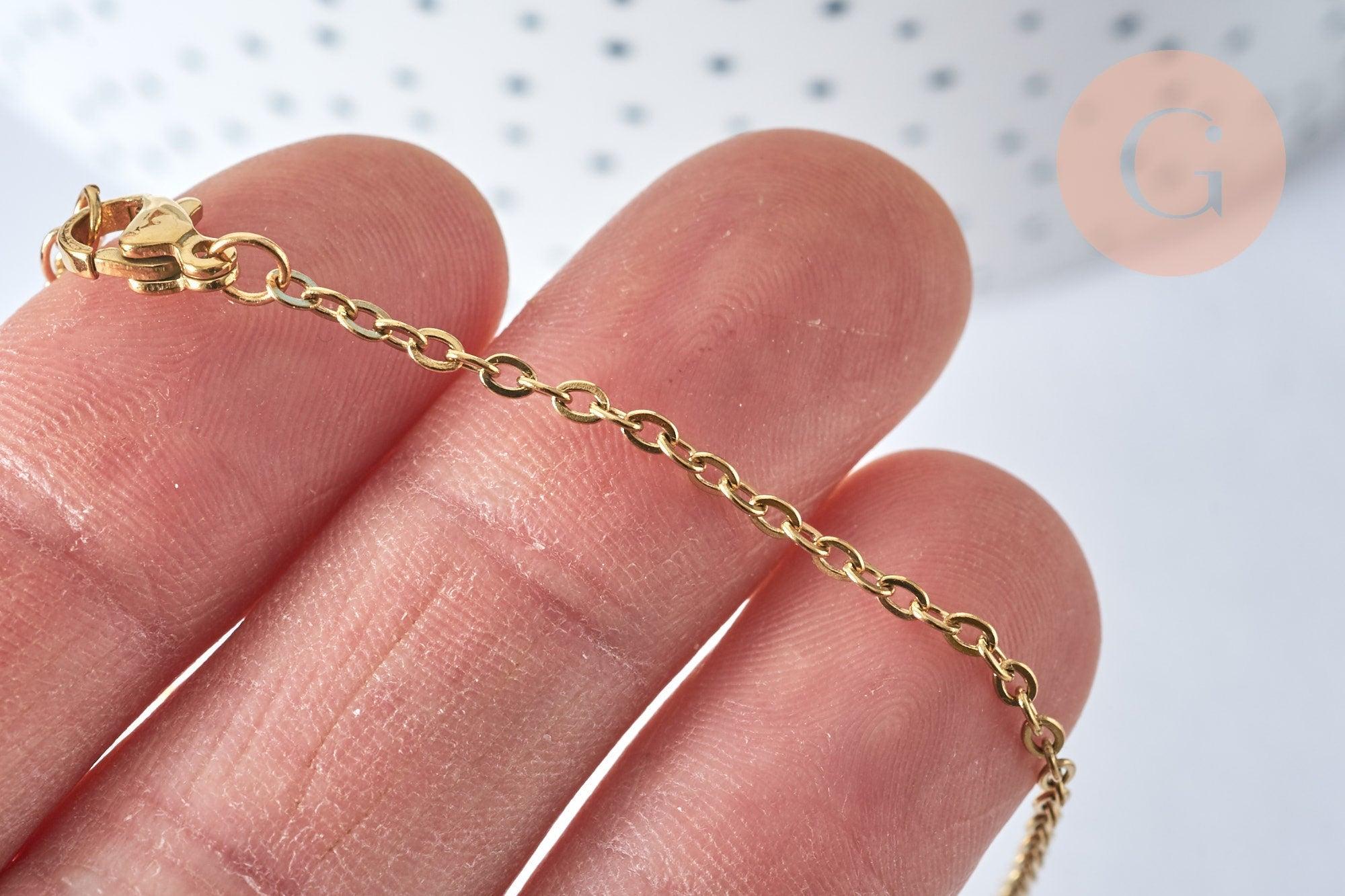 Gingerlily Base bracelet maille forçat doré 18cm G5436