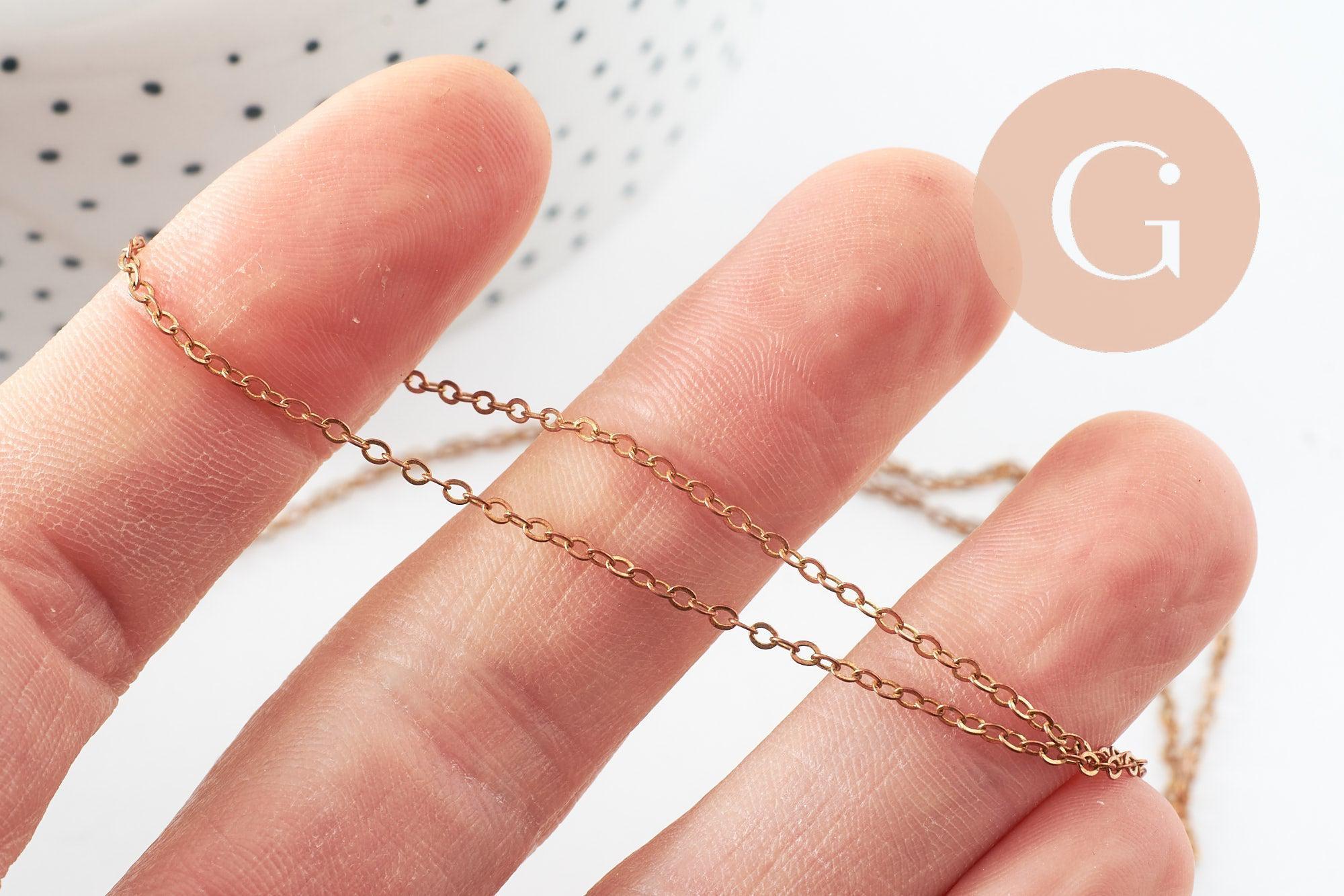 Gingerlily Chaînes G9735 forçat laiton brut 1,5 mm 5 mètres