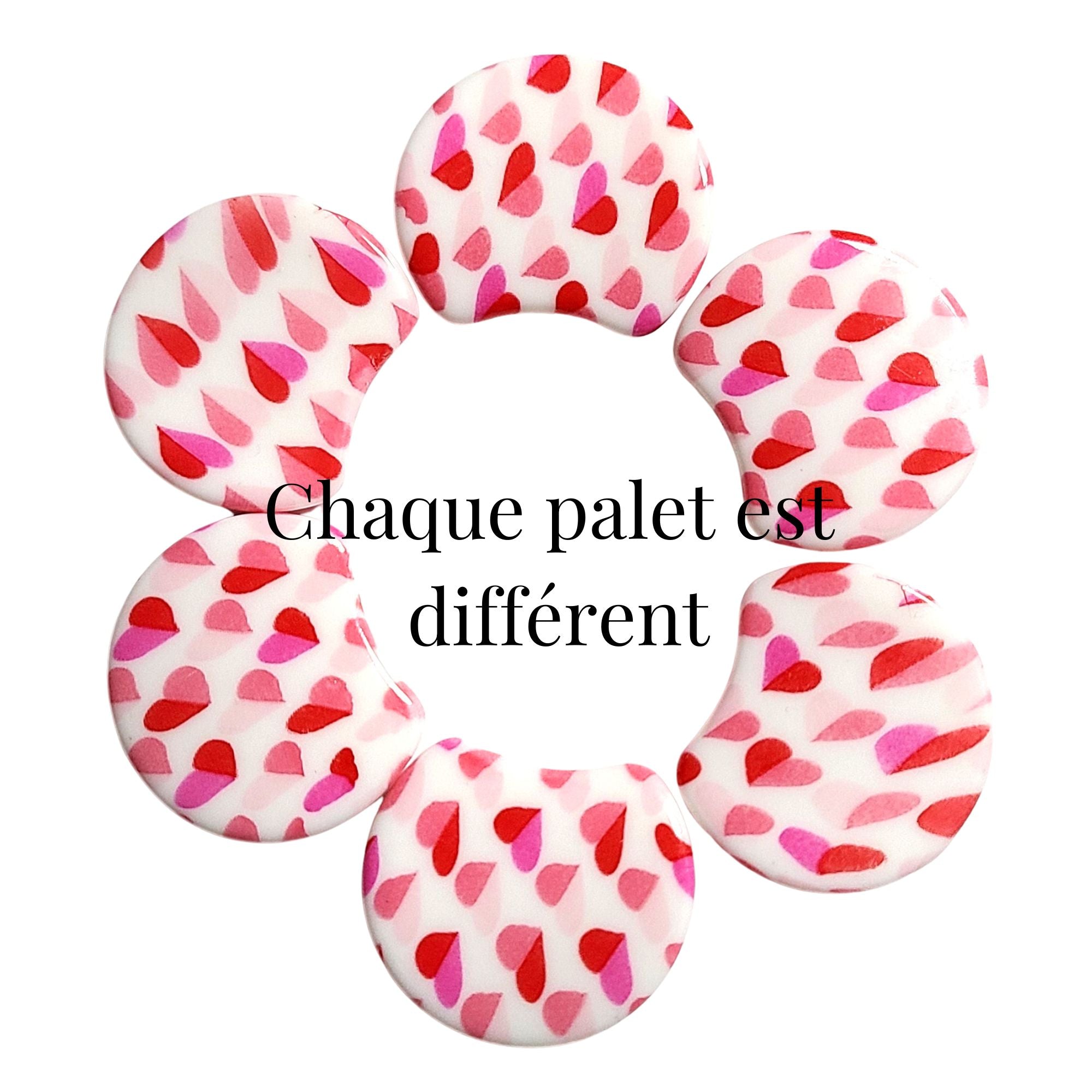 ARTSHOP Palets LUNE 1036 palet incurvé motif Cœurs x1