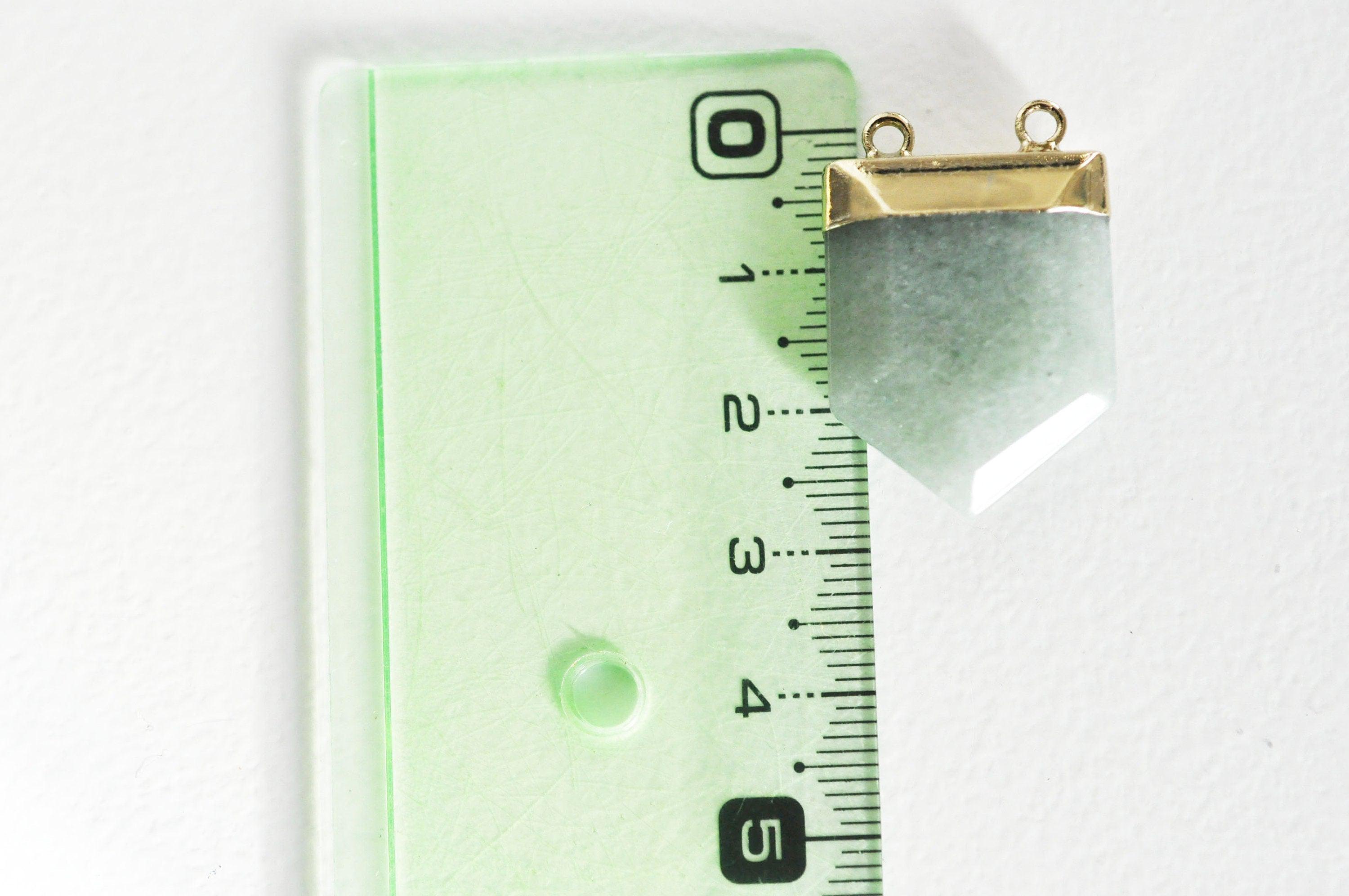 Gingerlily Pendentifs Pendentif aventurine hexagone doré 28mm G2983