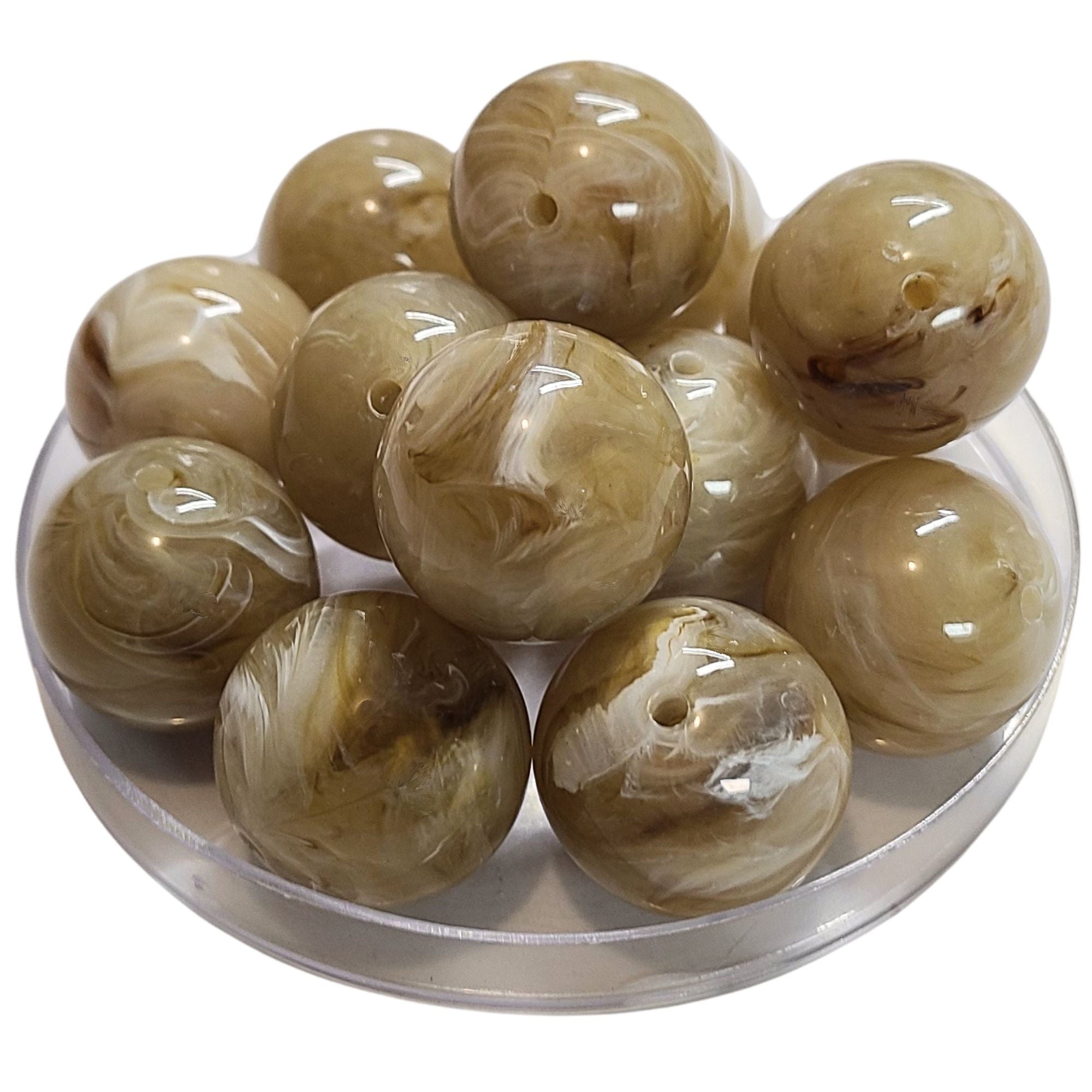 ARTSHOP Boules 24MM 379 boule acrylique beige marbré 24mm