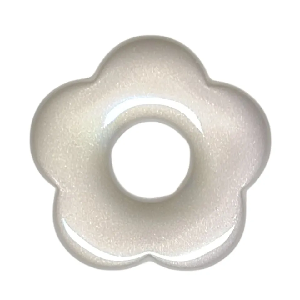 ARTSHOP Flower power 76 fleur capucine blanc nacré 27mm