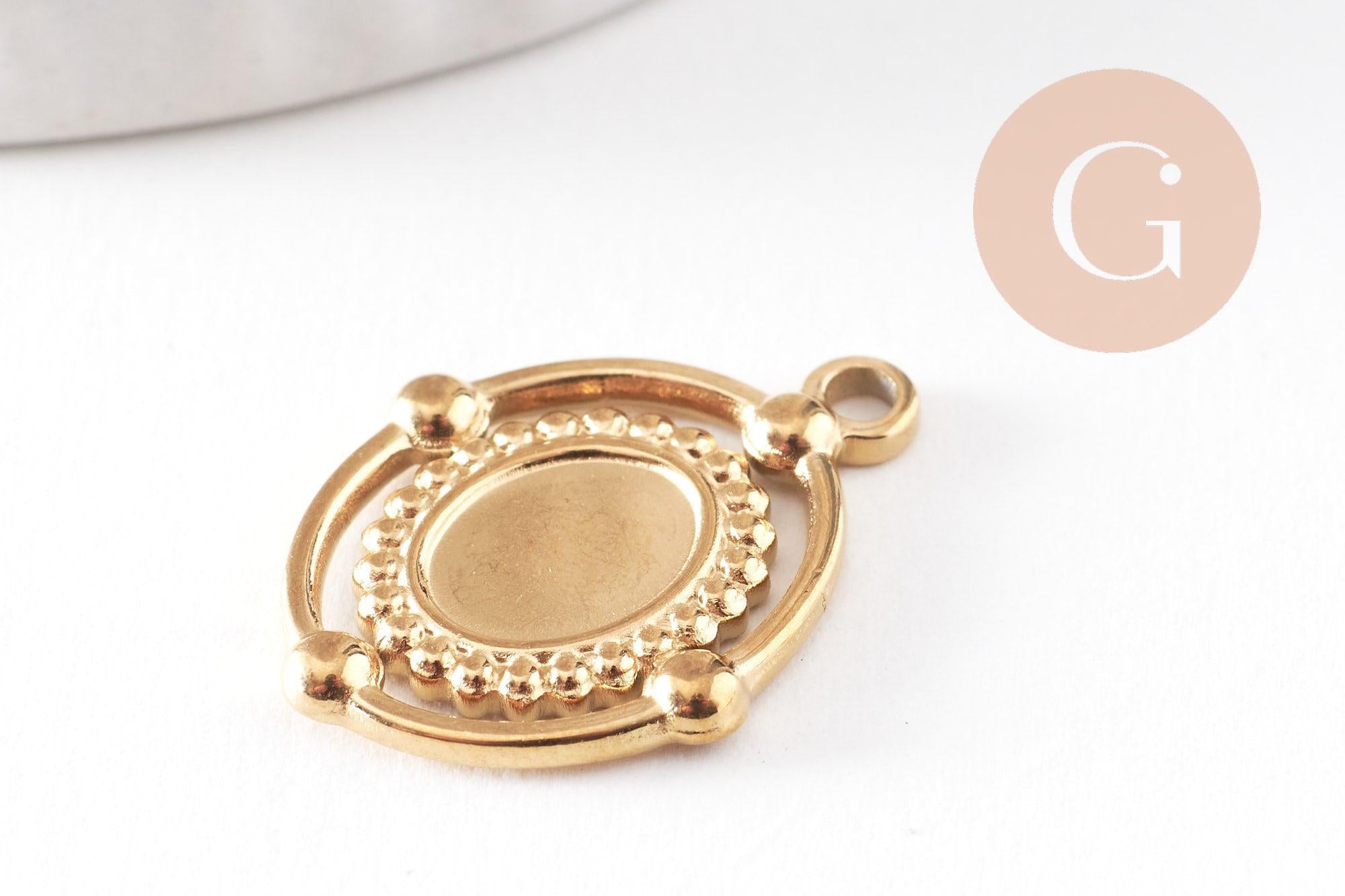 Gingerlily G9938 support pendentif ovale doré 8x6mm