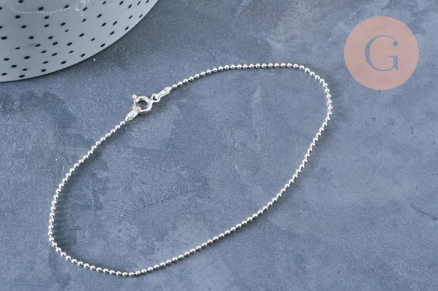 Gingerlily bracelet cheville boule argent 925 22,8cm G8228