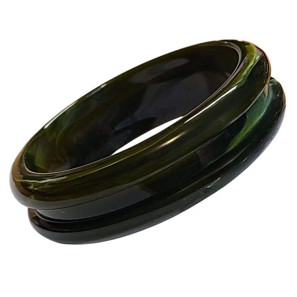 ARTSHOP Bracelet interchangeable 5 rainuré vert marbré x1