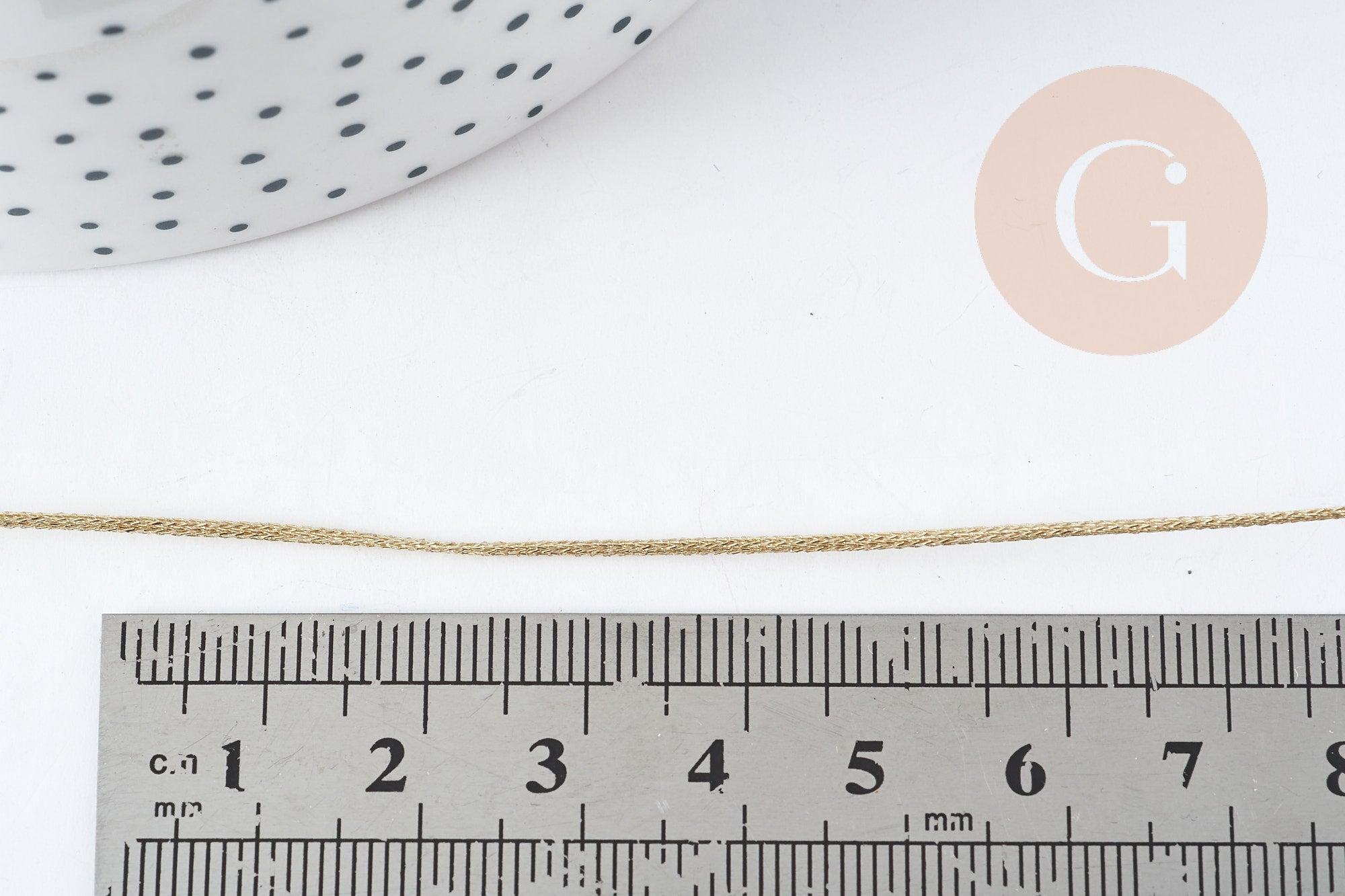 Gingerlily Cordon doré clair G9094 fil polyester 1mm 1 mètre
