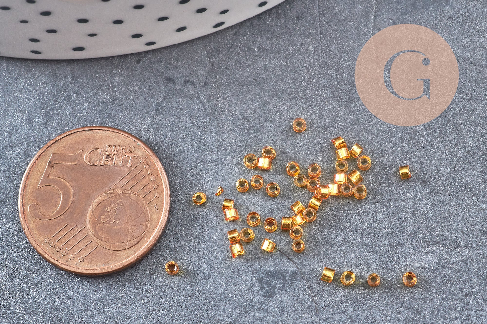 Gingerlily Perles G10923 perles rocaille tube orange 8g