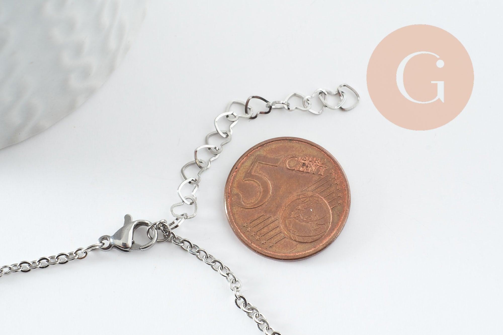 Gingerlily Apprêts DIY base bracelet acier 18cm G9499