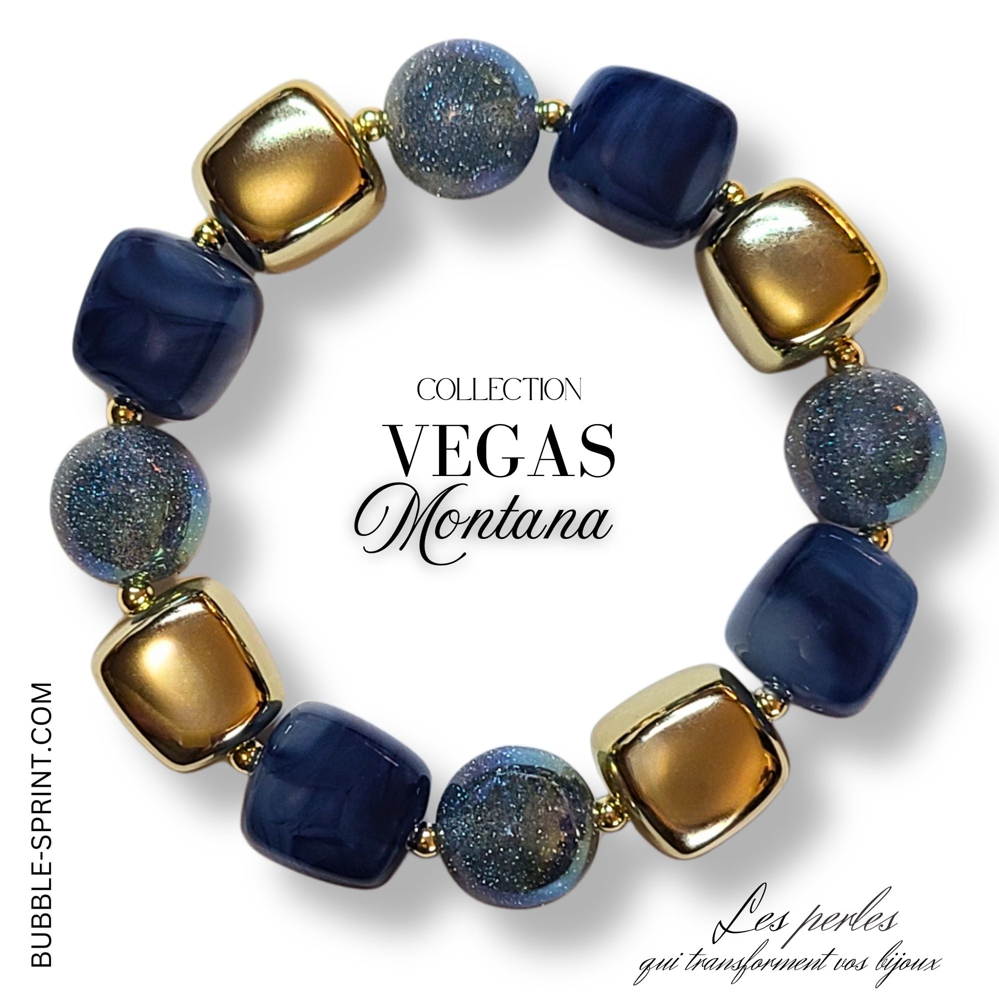Artshop Vegas bracelet Montana perles 16mm kit monté