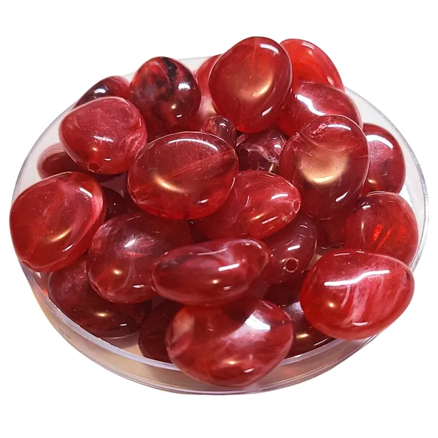 ARTSHOP Galets TIKA 10 galet 23mm framboise marbré