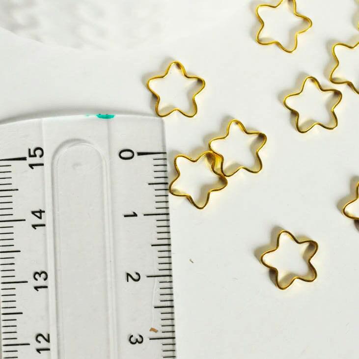 Gingerlily Apprêts Connecteurs Étoile 10mm Laiton Doré x50