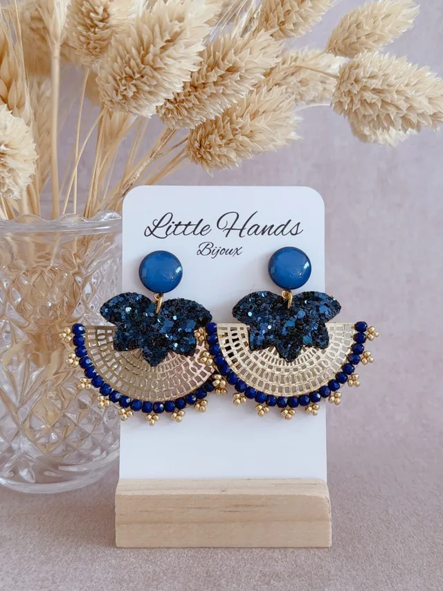 Little Hands Aglaée boucles d'oreilles Bleu Nuit
