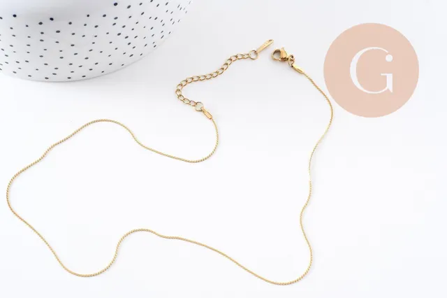 Gingerlily G10264 chaîne collier dorée 45cm torsadée