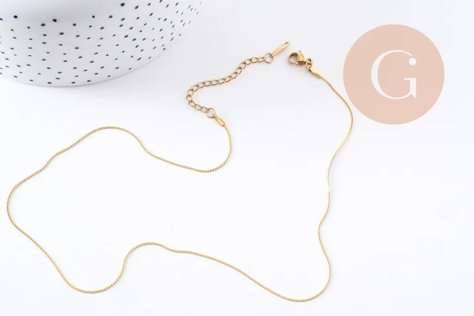 Gingerlily G10264 chaîne collier dorée 45cm torsadée