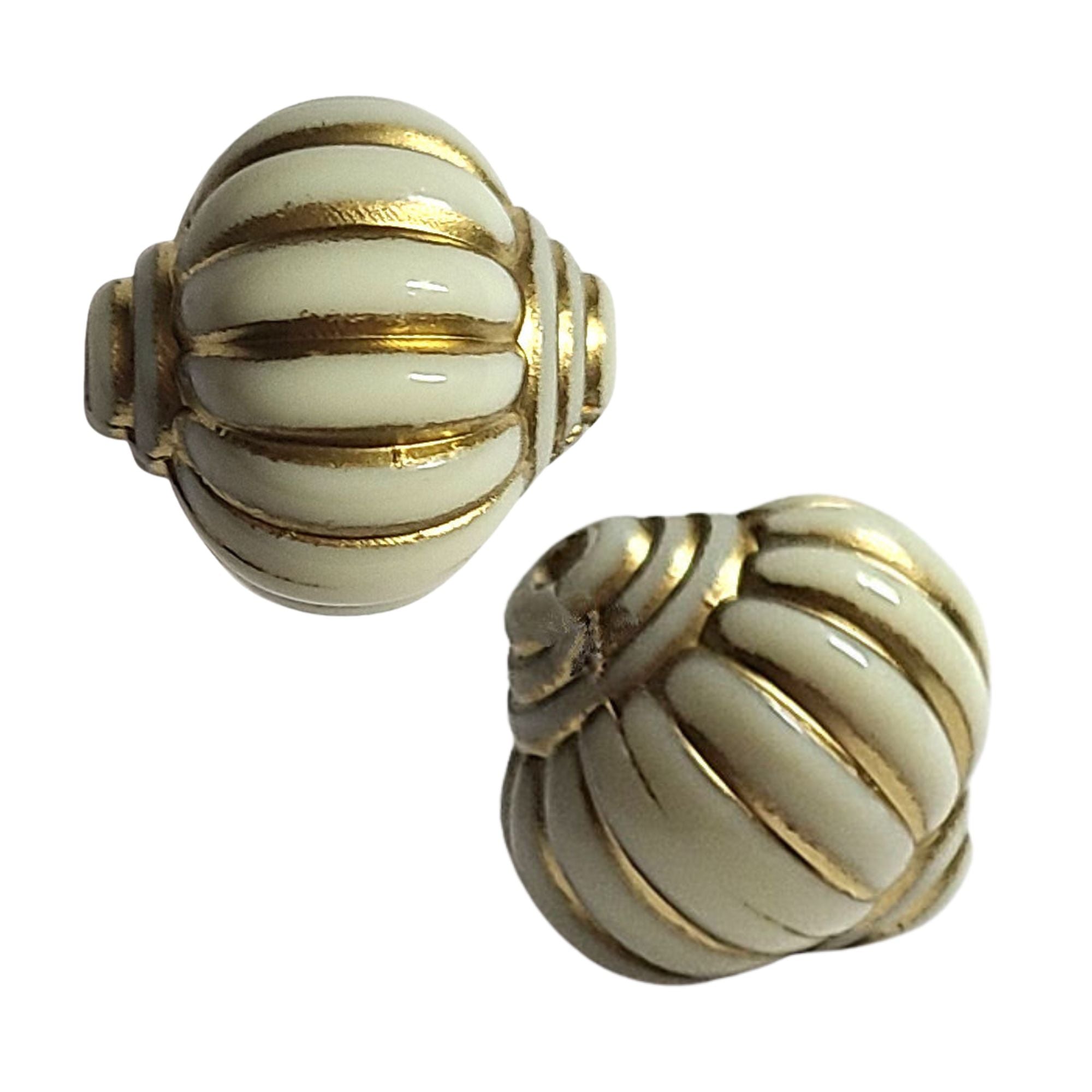 ARTSHOP Perles Vintage perle résine ivoire 1028 x10