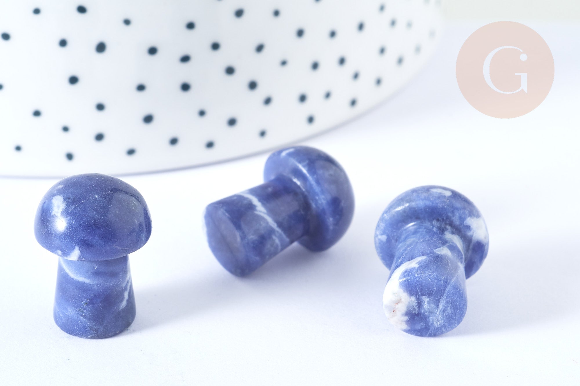 Gingerlily Pierres naturelles G7549 pierre massage champignon sodalite 20mm