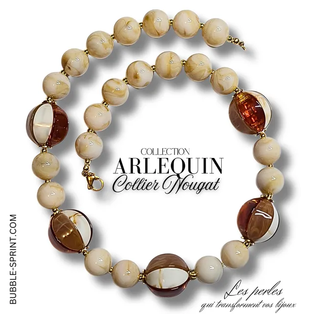 ARTSHOP ARLEQUIN Nougat kit collier perles Clémentis