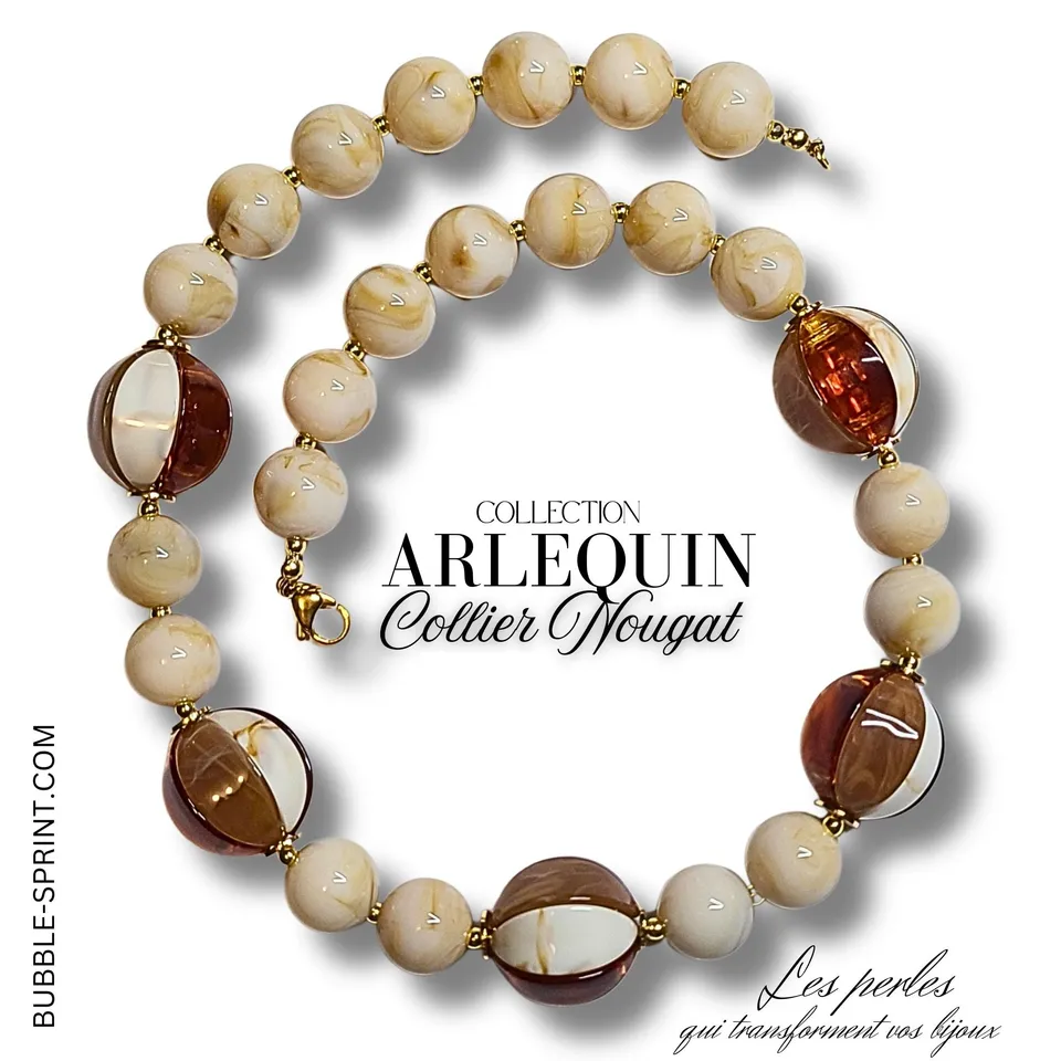 ARTSHOP ARLEQUIN Nougat kit collier perles Clémentis