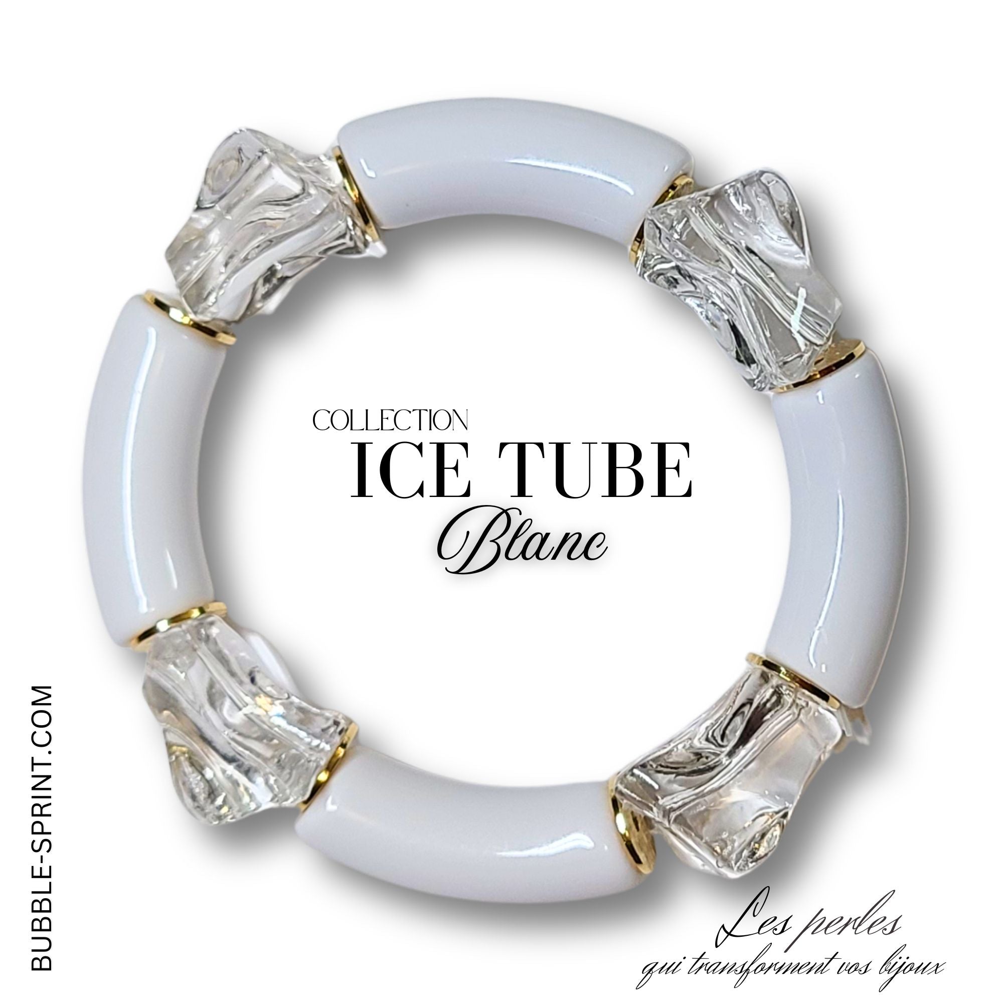 ARTSHOP Ice Tube bracelet blanc kit à faire 5,5cm