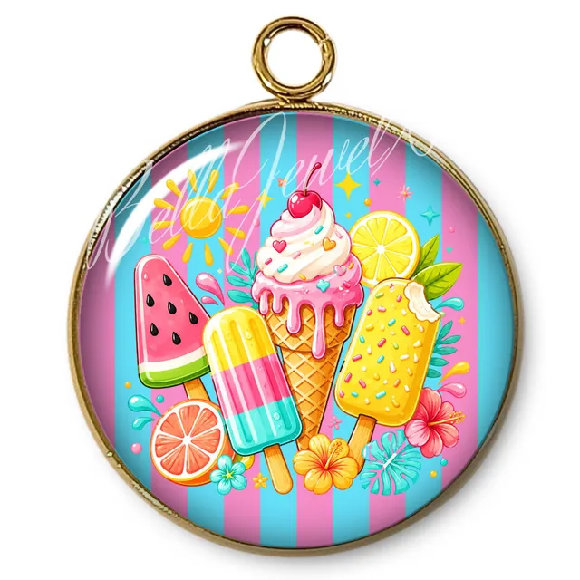 ARTSHOP Pendentifs Intemporel Glaces pendentif x1 plaqué or