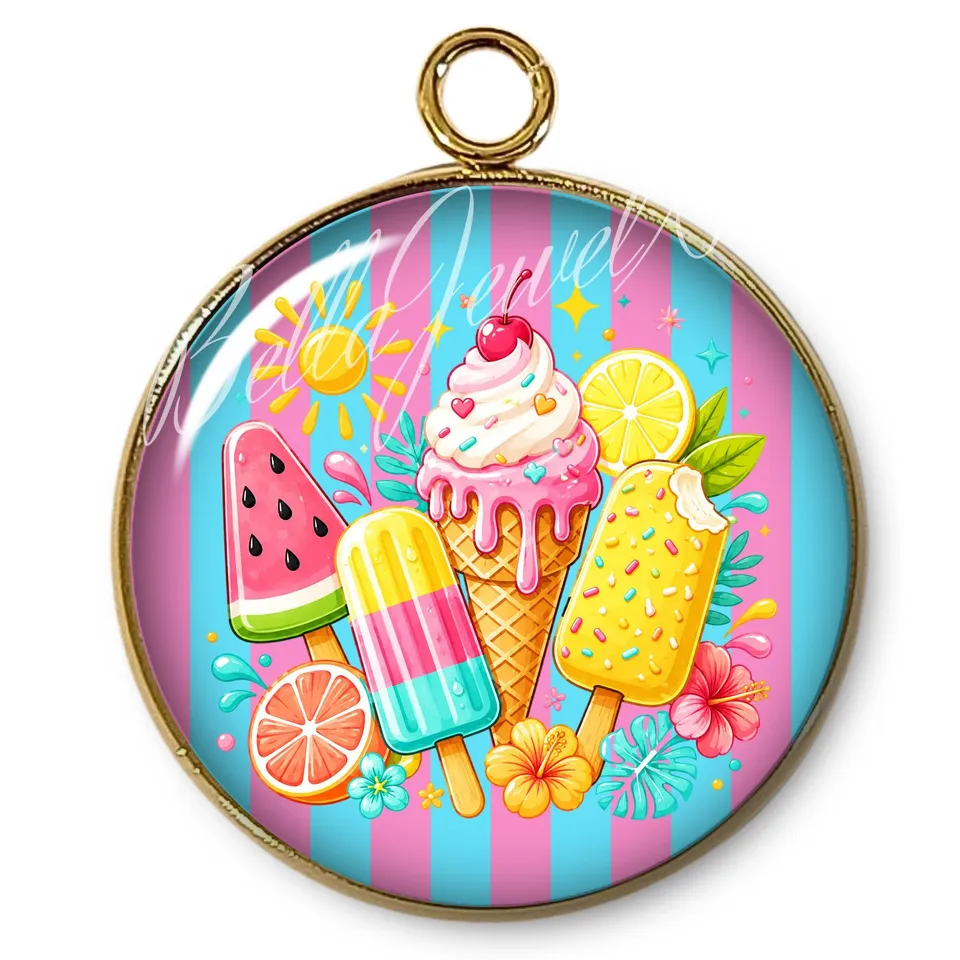 ARTSHOP Pendentifs Intemporel Glaces pendentif x1 plaqué or