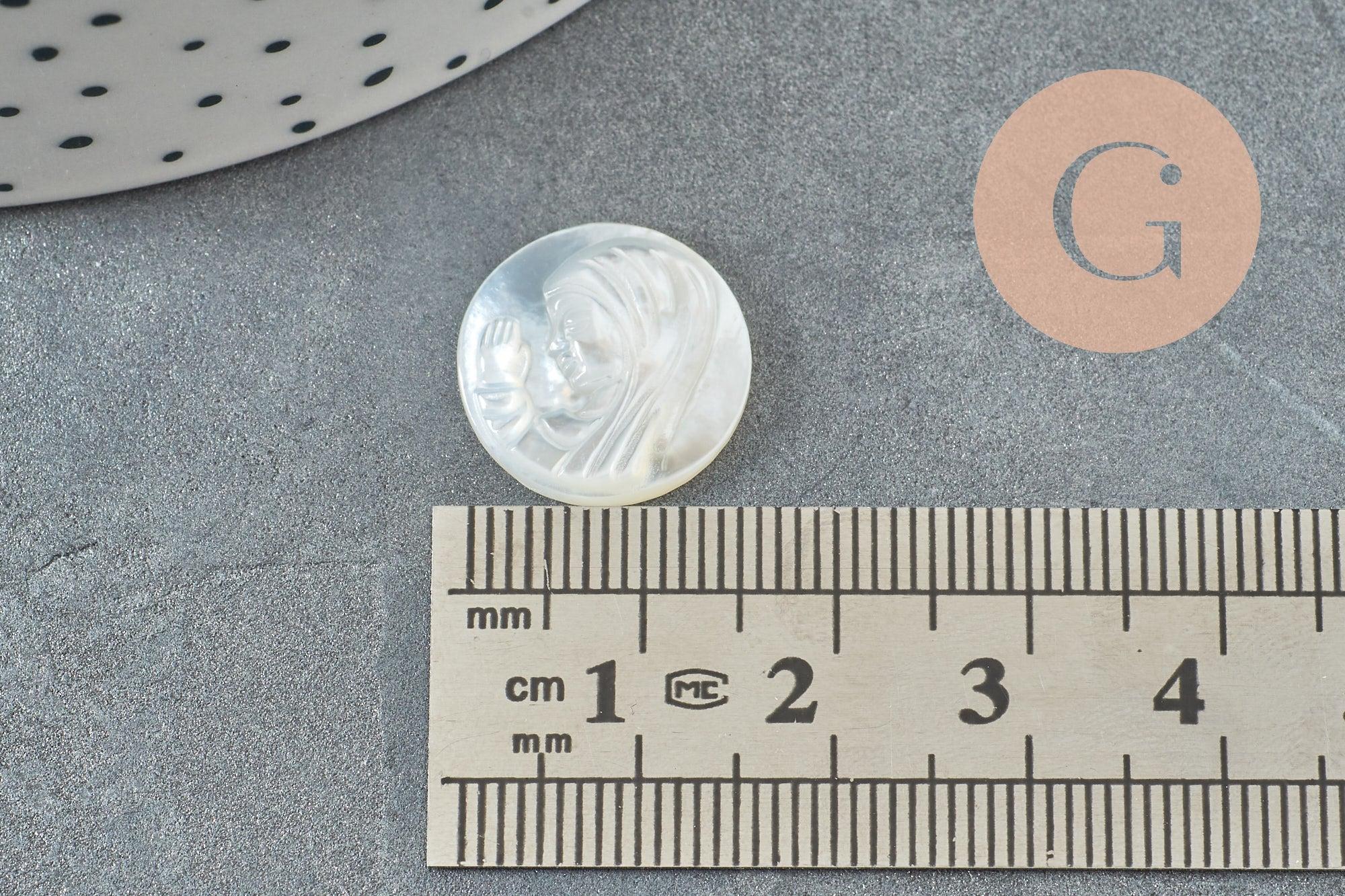 Gingerlily Cabochons DIY G9629 cabochon nacre Vierge 16mm