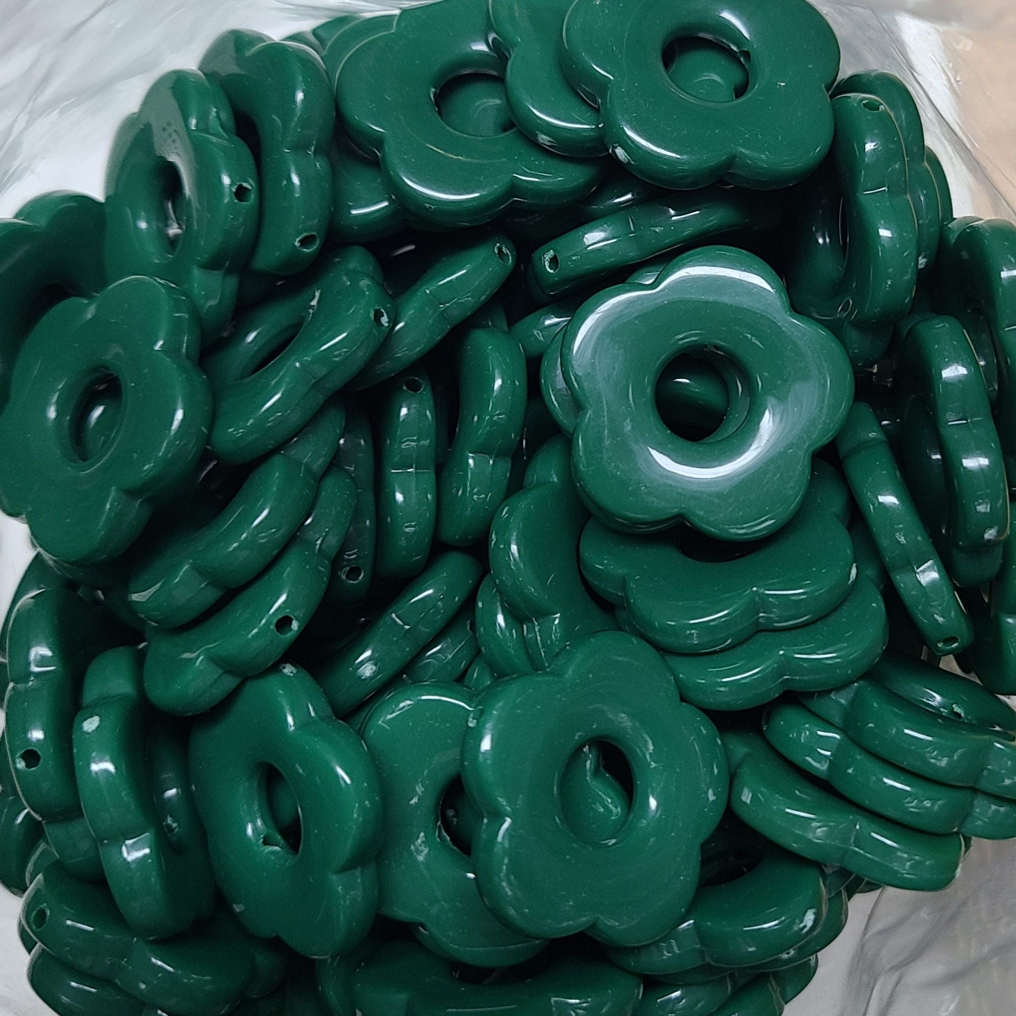 ARTSHOP Flower power 41 Fleur Capucine vert foncé 27mm x1