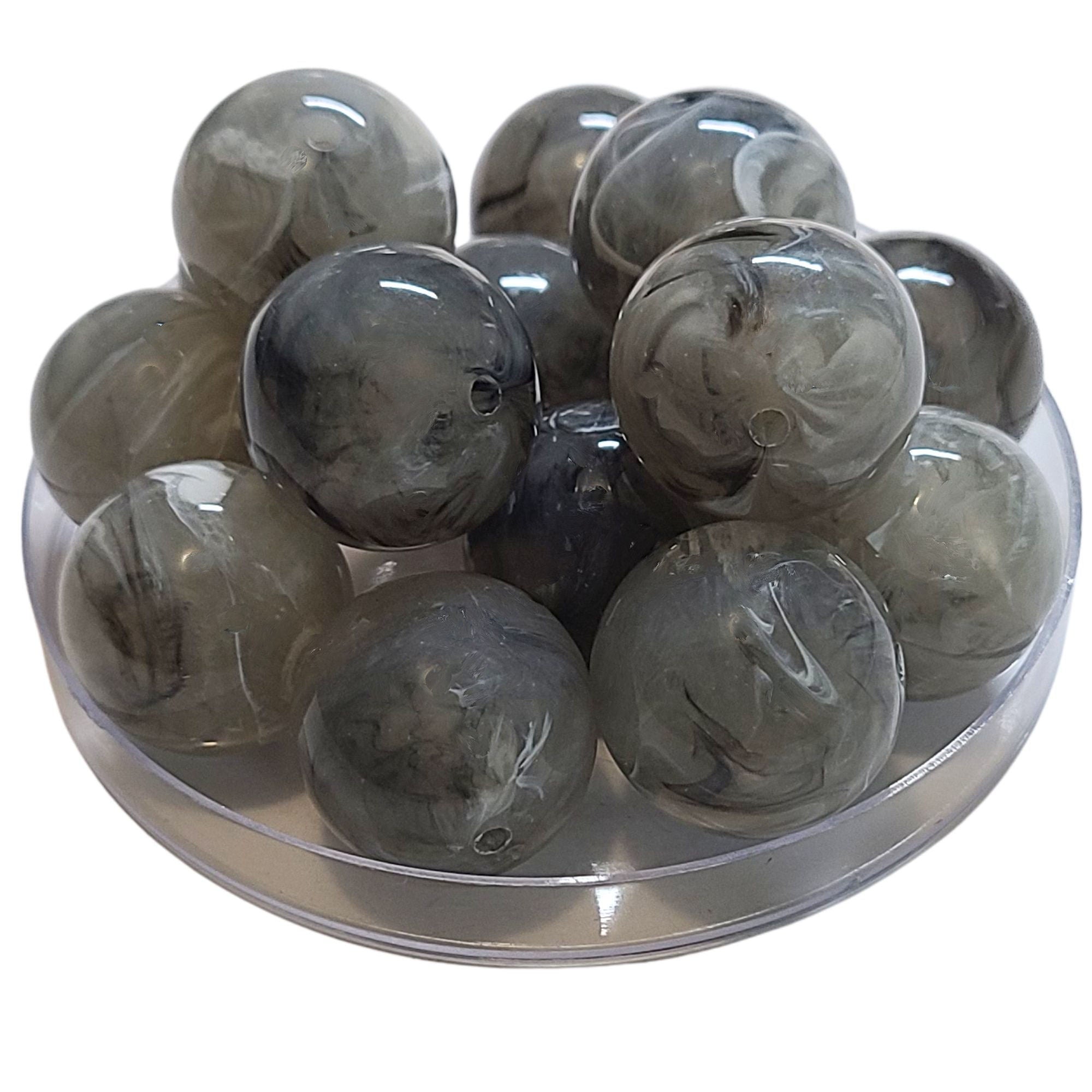 ARTSHOP Boules 24MM 260 perle gris fumé marbré x10