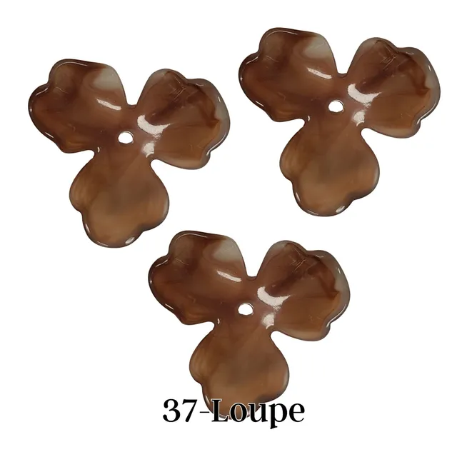 ARTSHOP Flower power 37 fleur orchidée acrylique 40mm marron x1