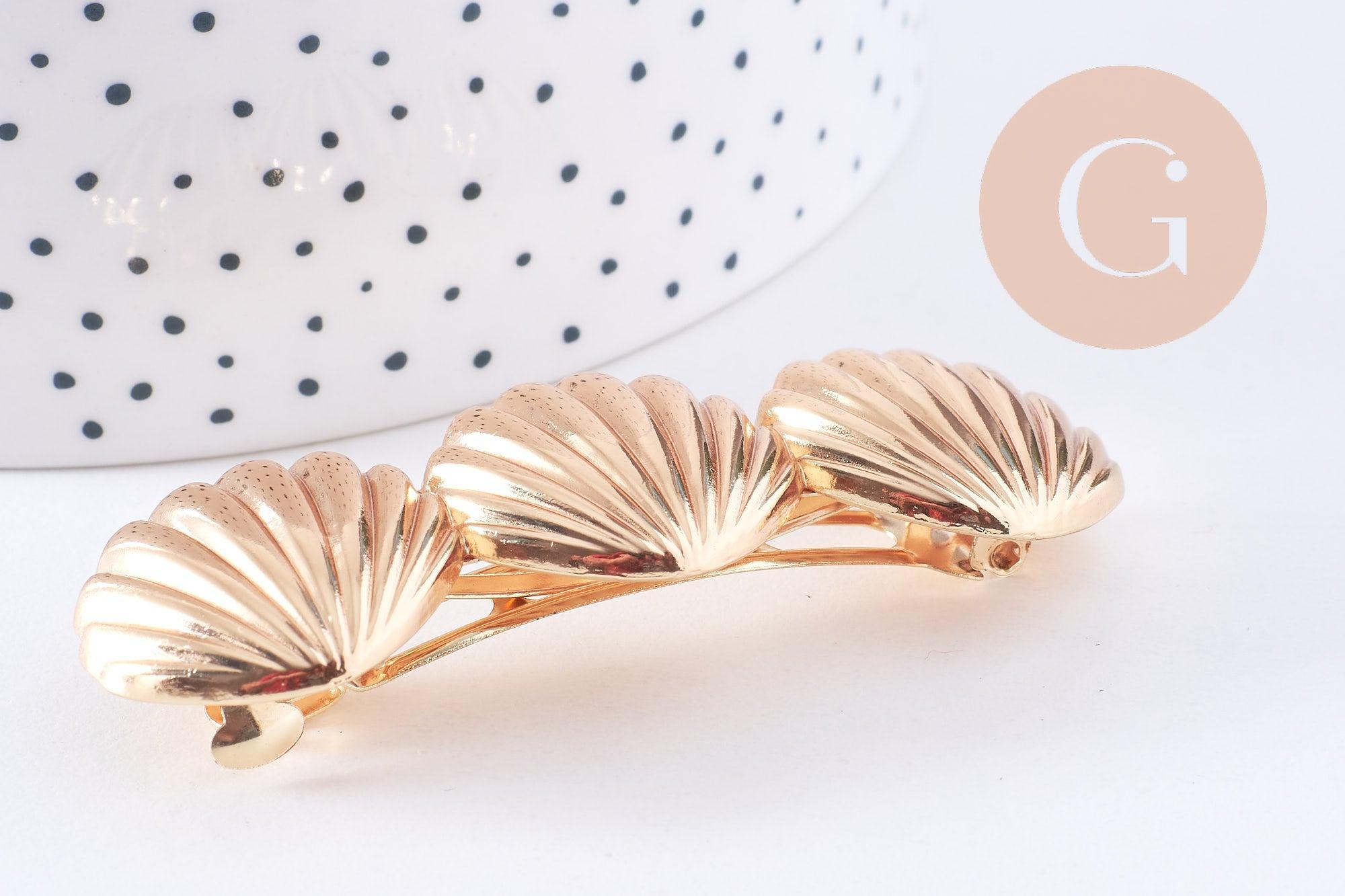 Gingerlily G10689 barrette coquillage doré 73mm x1