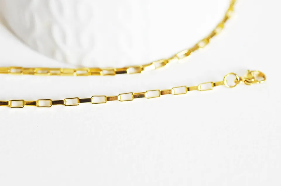 Gingerlily chaîne complète G1757 collier acier doré 43cm