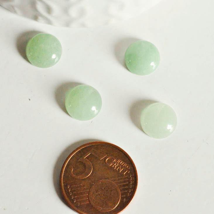 Gingerlily Cabochon aventurine verte rond 8mm pierre à coller