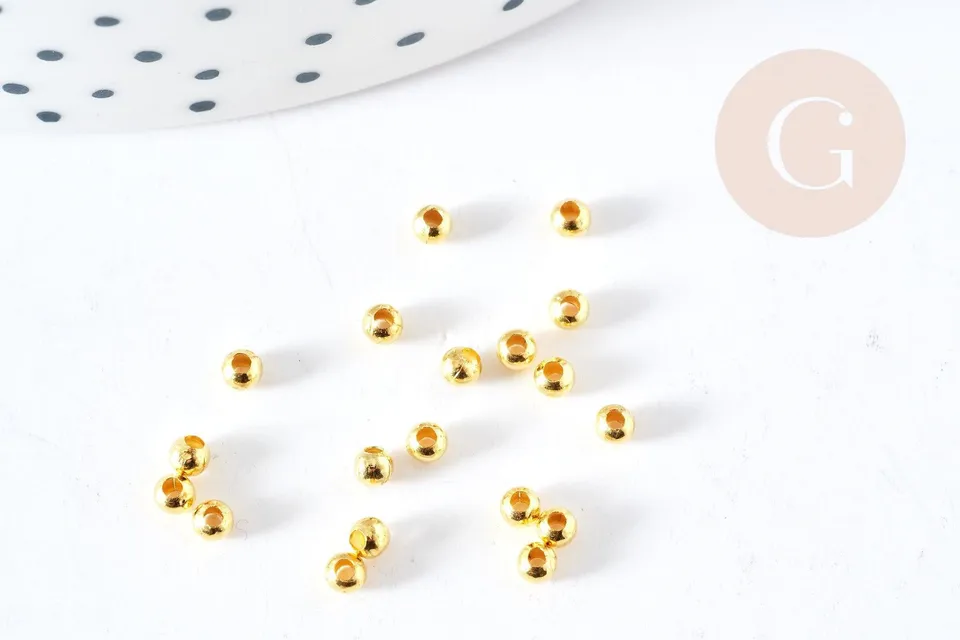 Gingerlily G9841 perles intercalaires laiton doré 2.4mm 1g