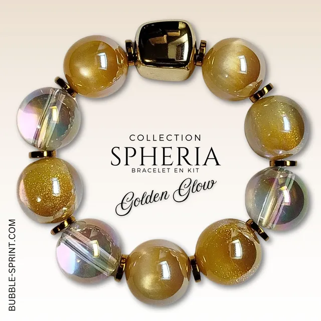 ARTSHOP Kit bracelet Spheria Golden Glow élastique complet