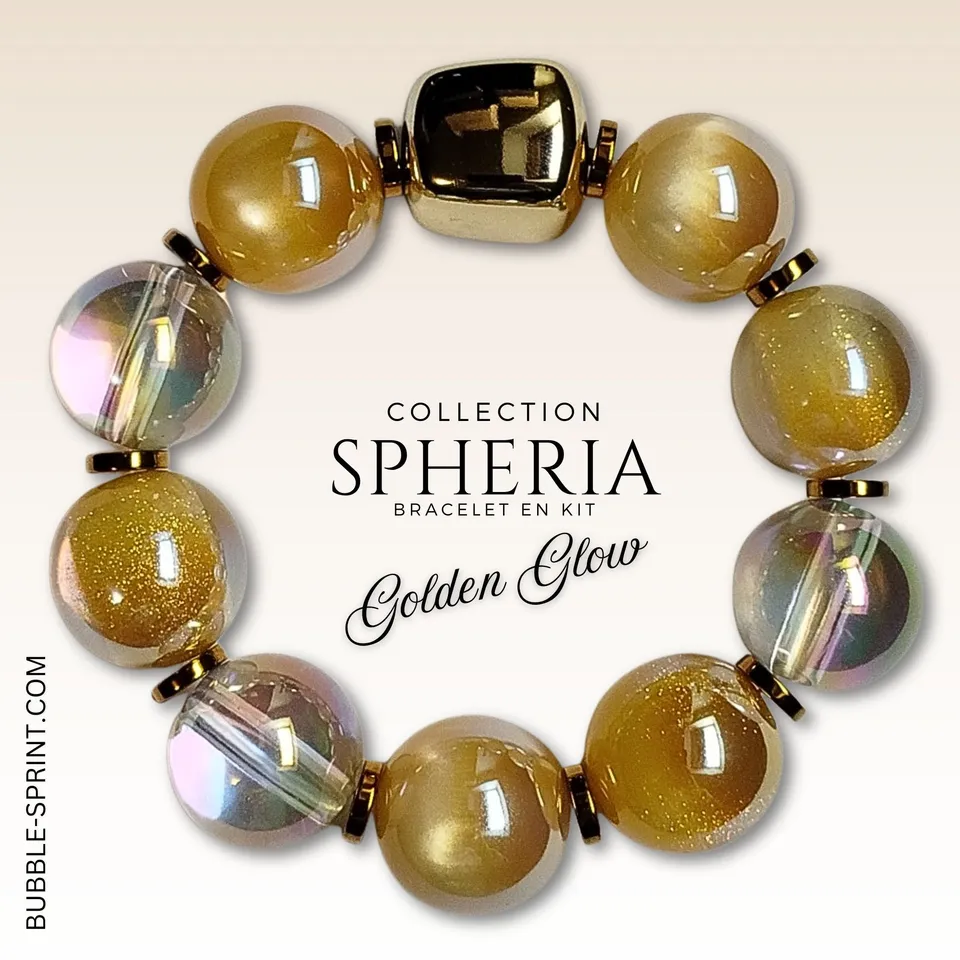 ARTSHOP Kit bracelet Spheria Golden Glow élastique complet