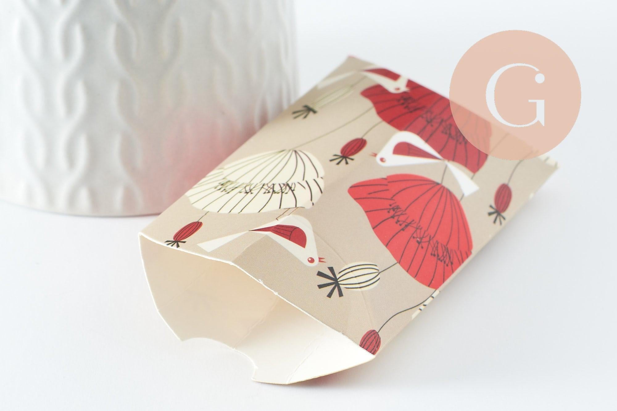 Gingerlily Pochette carton G9476 coquelicots 9,5cm x10
