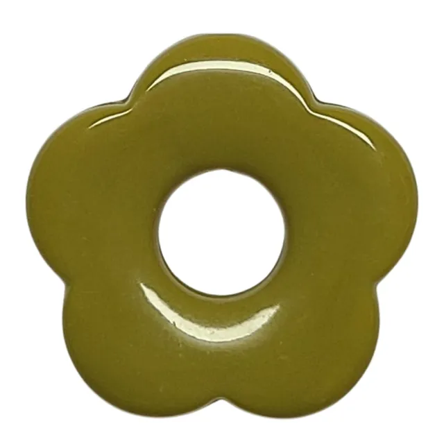 ARTSHOP Flower Power 39 Capucine Pendentif Fleur Vert Olive 27mm x1