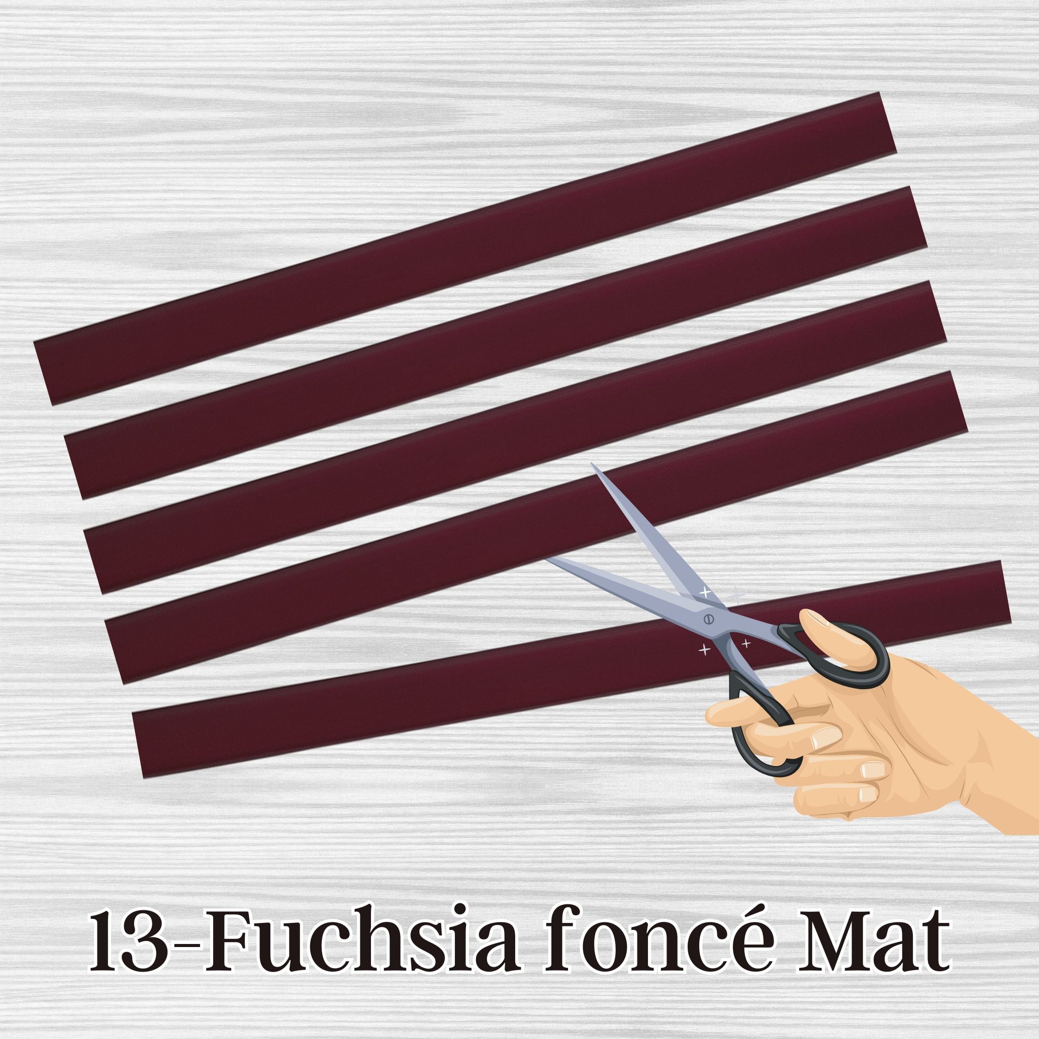 ARTSHOP Sangle 13 plate silicone fuchsia foncé mat 7cm
