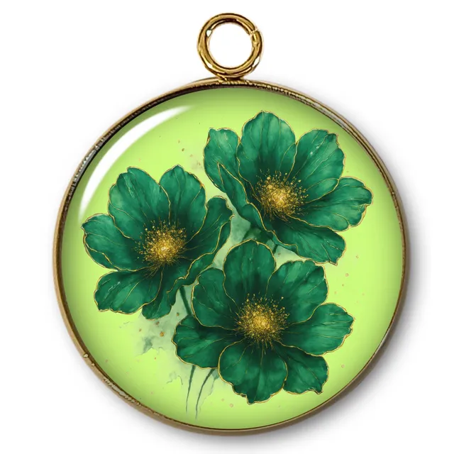 ARTSHOP Intemporel pendentif fleur doré x1