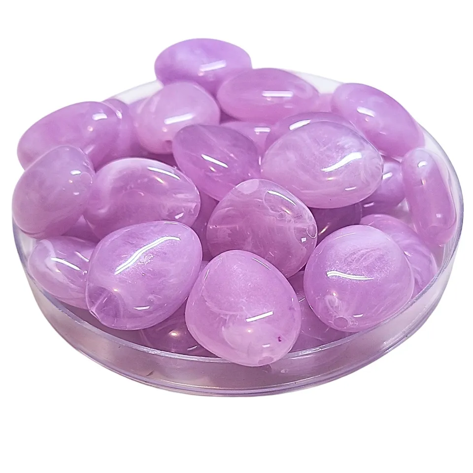 ARTSHOP Tika Galets Acryliques 23MM Lilas Marbré x10