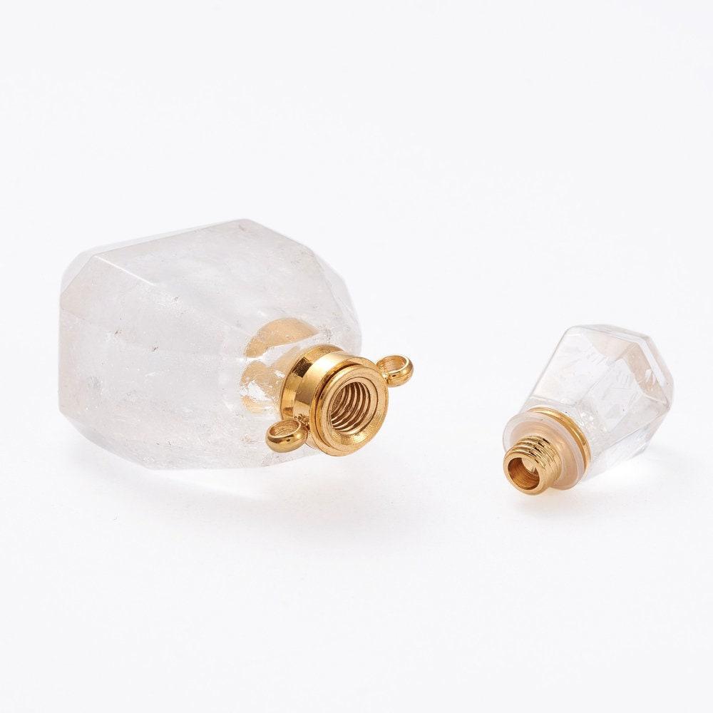 Gingerlily Pendentifs fiole parfum quartz 39mm x1
