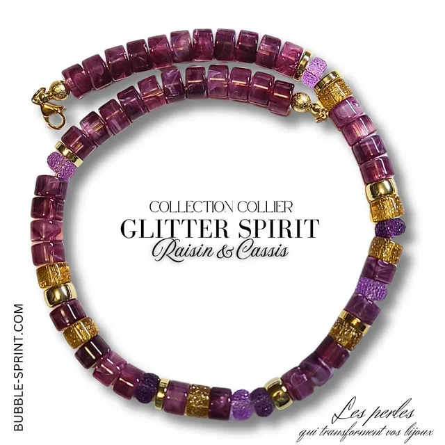 ARTSHOP Glitter Spirit kit collier raisin cassis 50cm
