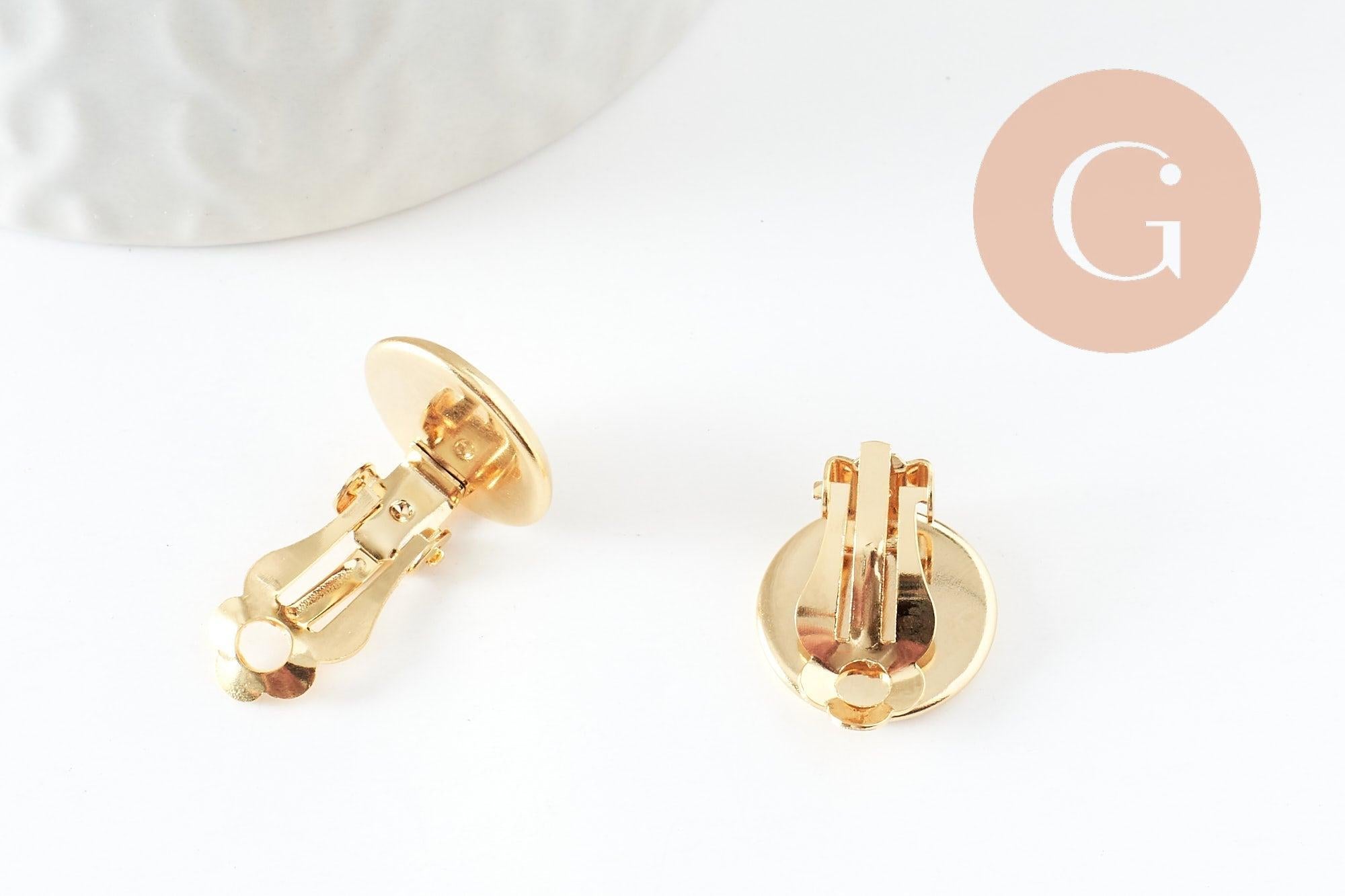 Gingerlily G9724 clips boucles oreilles support 12mm doré x2