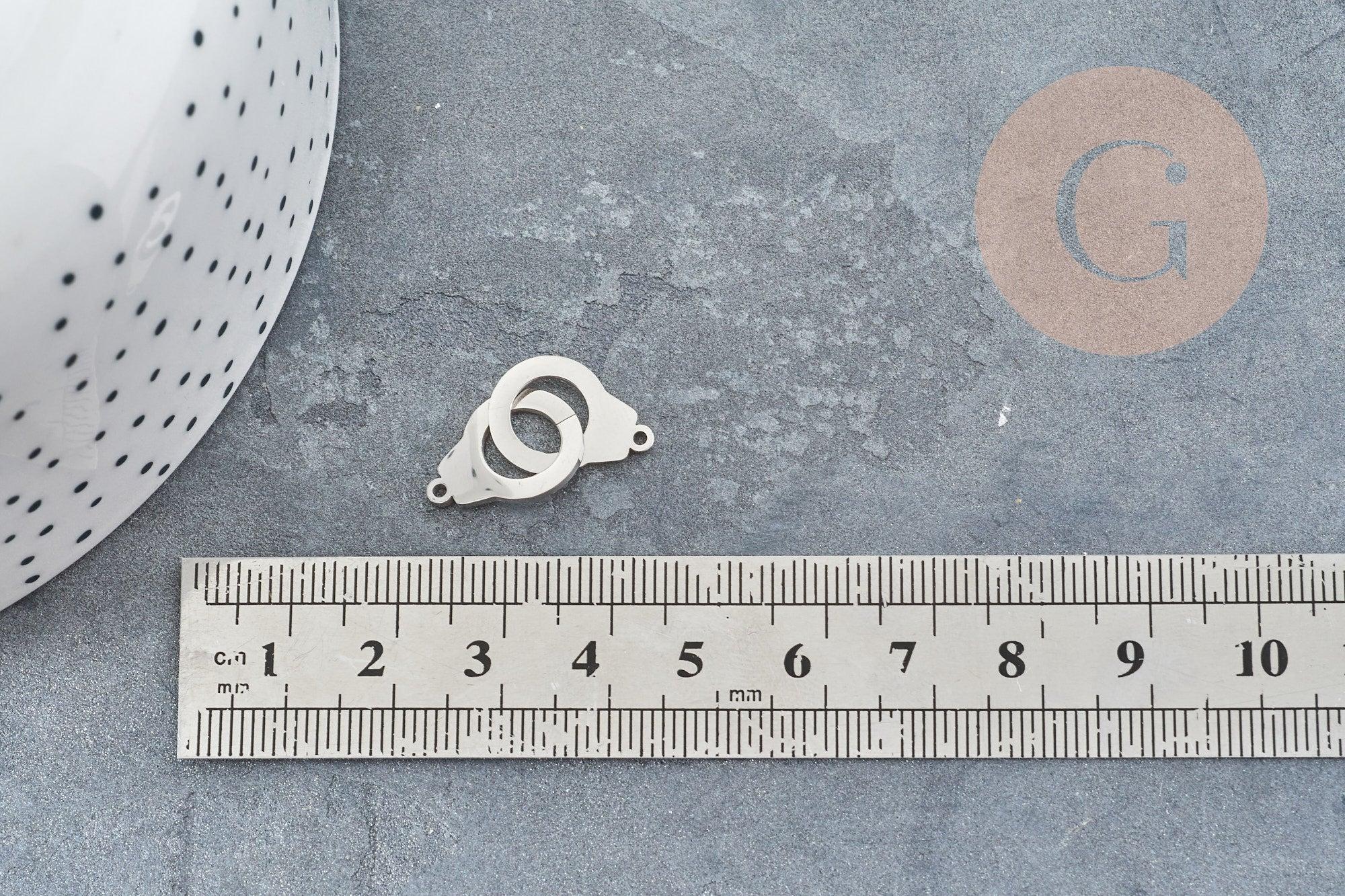 Gingerlily Apprêts G9085 connecteur menottes platine 27 mm x1