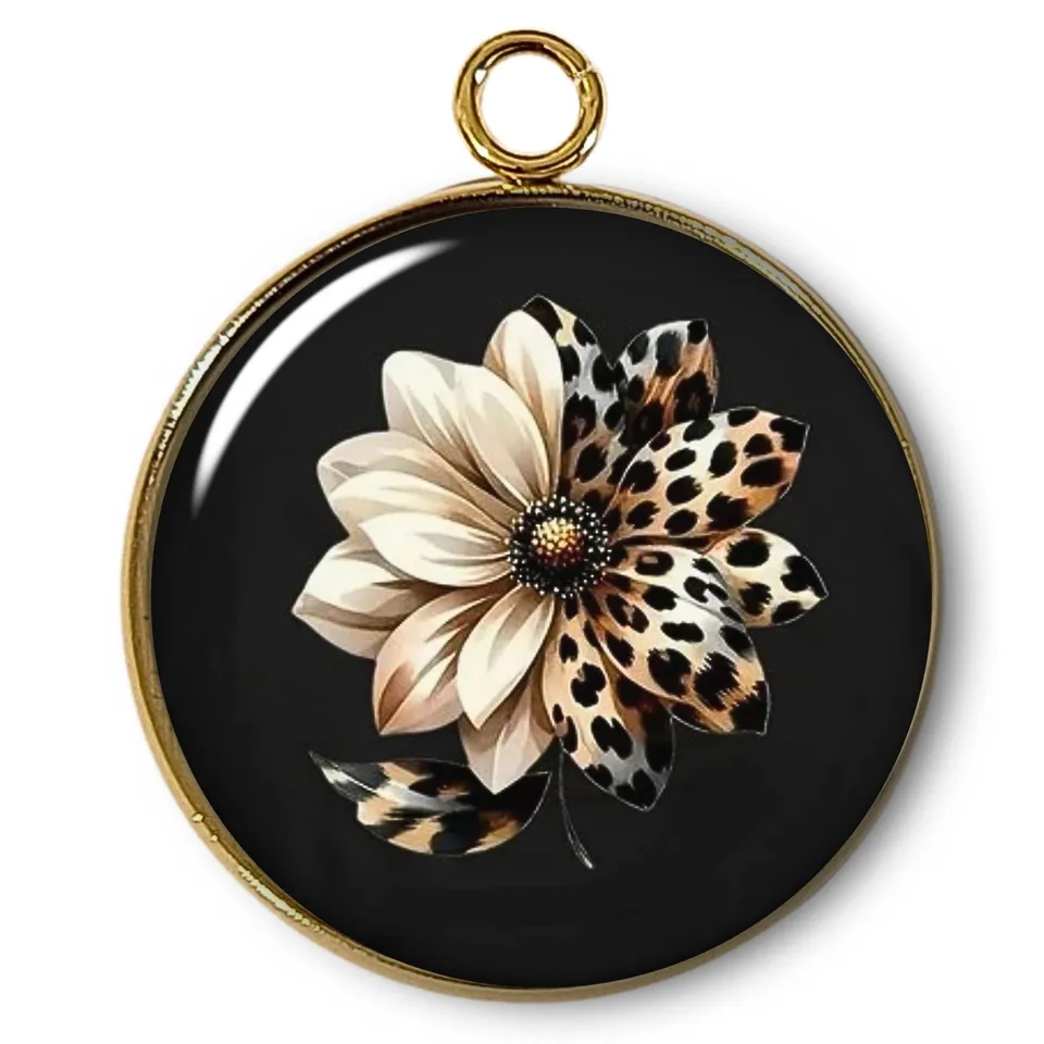 ARTSHOP Pendentifs n°17 Intemporel Fleur pendentif x1 doré