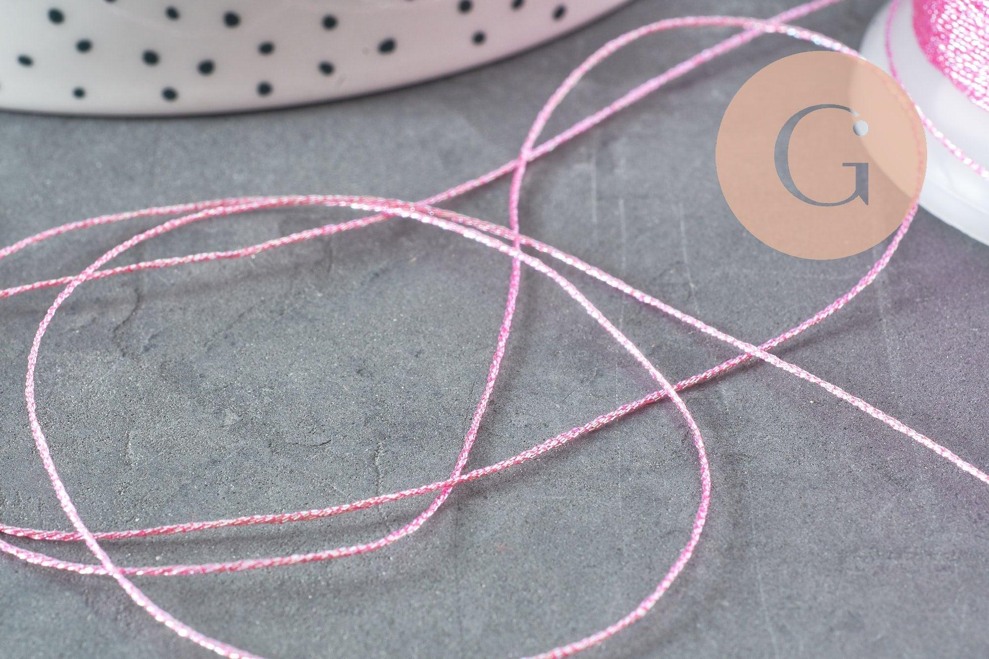 Gingerlily Fil Rose Irisé Métallisé 0.6mm 5 Mètres