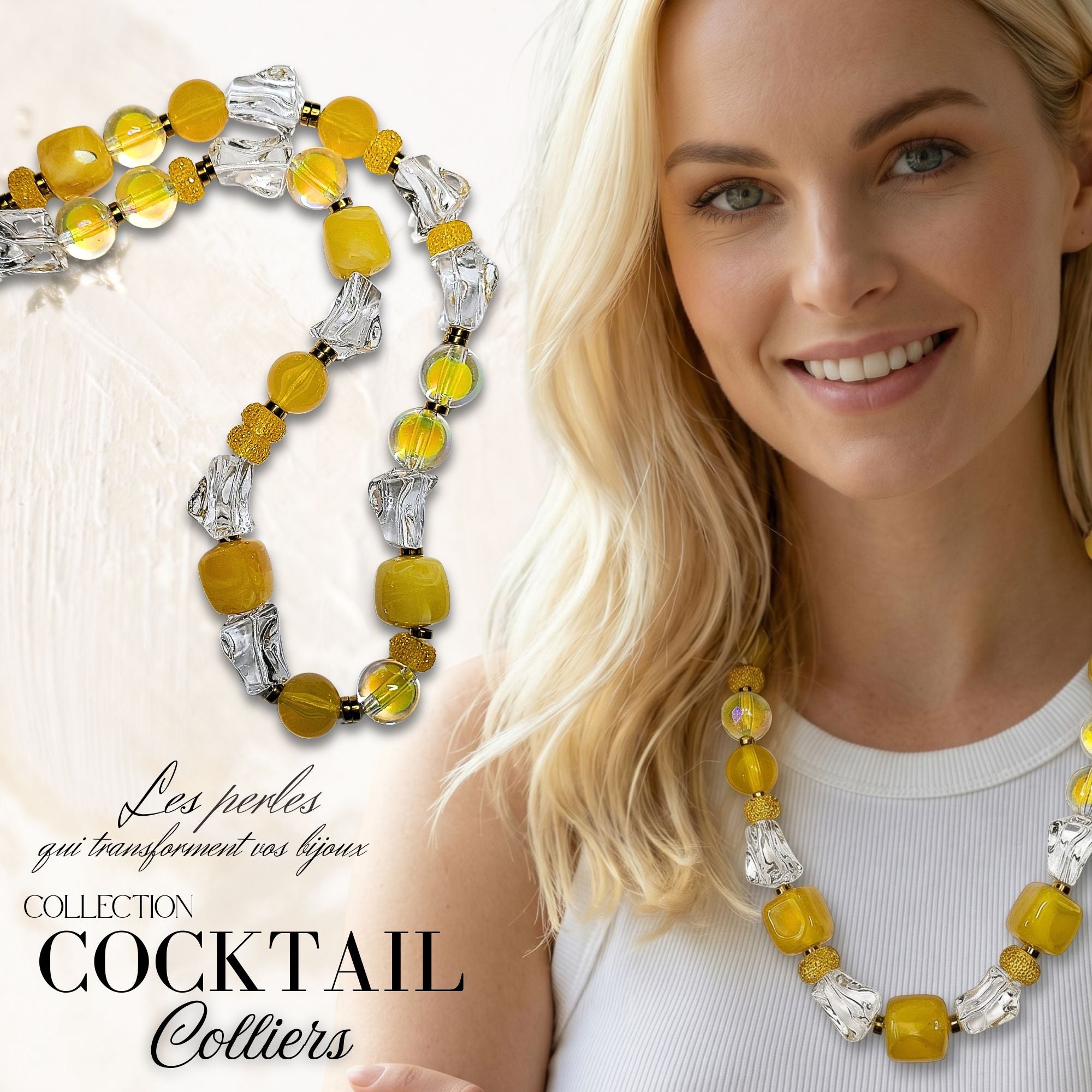 ARTSHOP Cocktail collier menthe glacial kit 52 cm